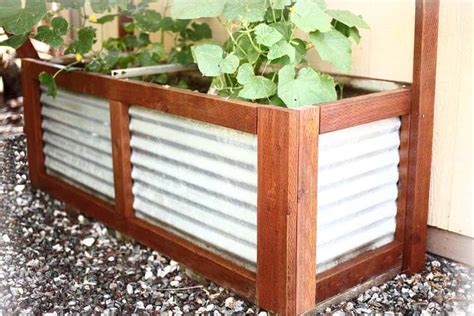 metal planter boxes home depot|planter boxes with corrugated metal.